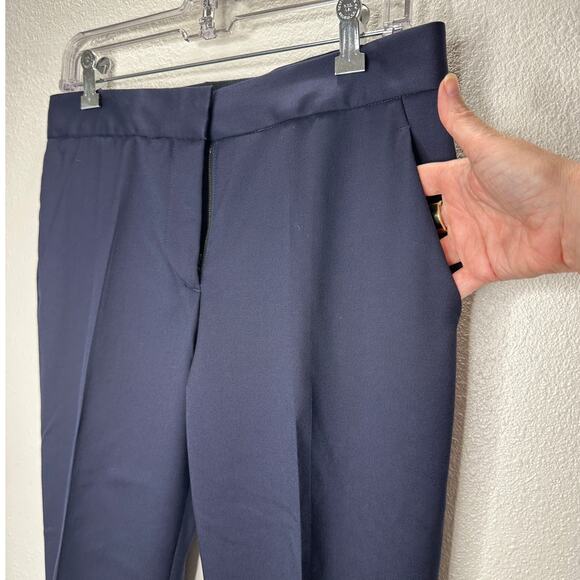 Stella McCartney Navy Vivian Wool Tapered Leg Zip Ankle Trouser Pant 40 / M - Picture 6 of 16